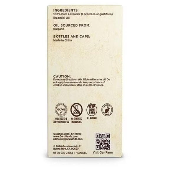 Guru Nanda - True Lavender Essential Oil Value Size - Picture 3 of 8